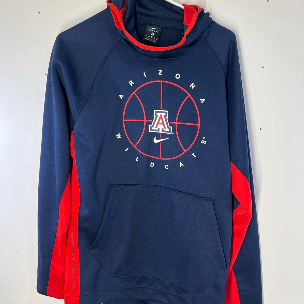 University of Arizona Nike Dri-FIT Navy and Red Basketball hoodie